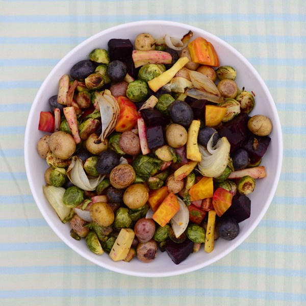 Roasted winter vegetables