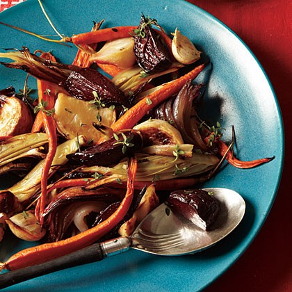Roasted winter vegetables
