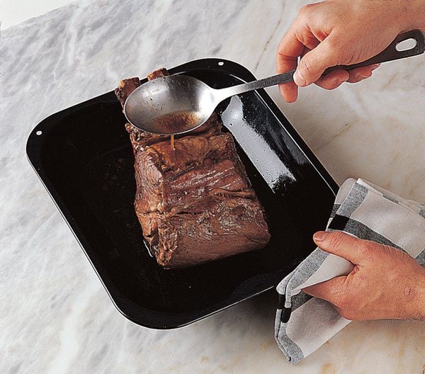Roasting a rib of beef
