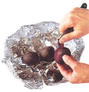 Roasting beetroot
