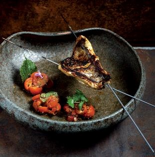 Robata barbecue snapper fillet anticucho