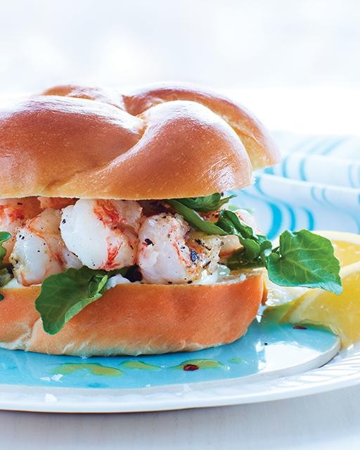 Rock shrimp burger