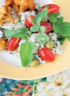 Rocket barley walnut salad