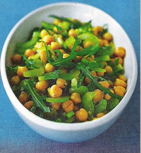 Rocket, celery and chickpea salad
