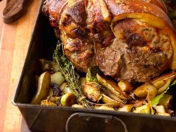 Rockin' porchetta with fall veggies