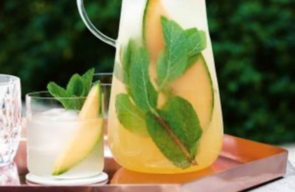 Rockmelon and tequila cooler