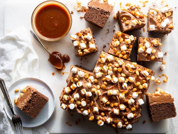 Rocky road sheet cake