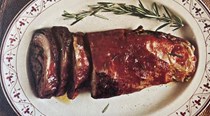 Rolled and stuffed breast of lamb