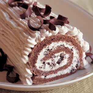 Rolled chestnut cream cake
