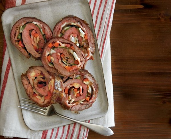 Rolled flank steak