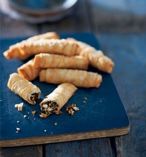 Rolled pastry cigars with feta and parsley (Sigara böreği)