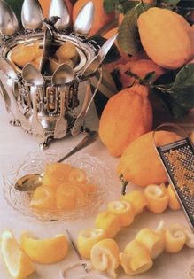 Rolled Seville orange or bergamot spoon sweet (Nerantzi or pergamonto glyko)
