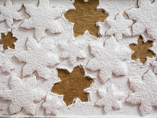 Rolled sugar cookie cutouts