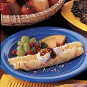 Rolled Swedish pancakes 