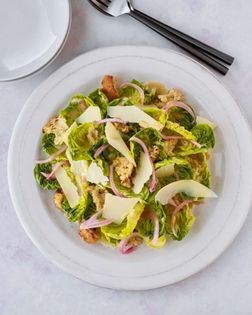 Romaine hearts with Dijon-shallot vinaigrette