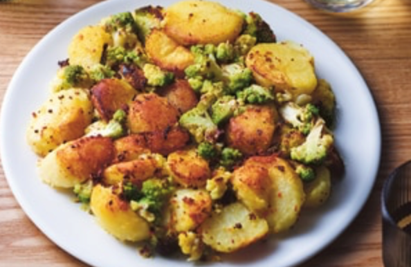 Roman broccoli and potato mash (Torta di patate e broccoli Romani)