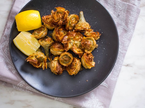 Roman-Jewish fried artichokes (Carciofi alla giudia)