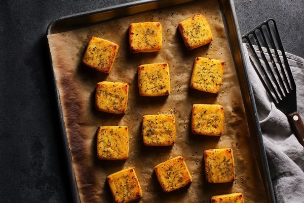 Roman rosemary polenta squares