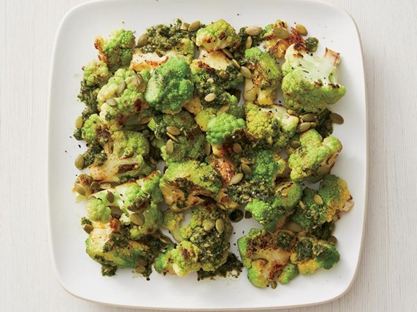 Romanesco with pepita pesto