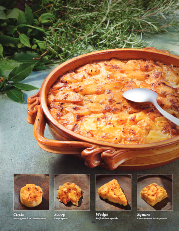 Ron's best rosemary and bay leaf Yukon gold potato gratin