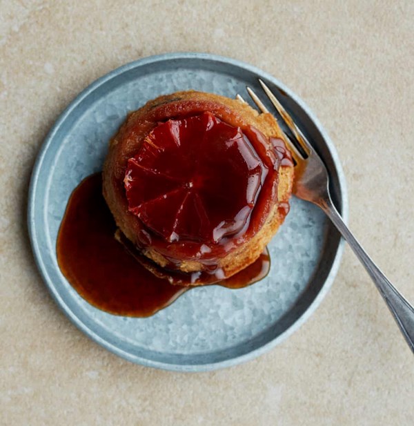 Rooibos and blood orange cakes