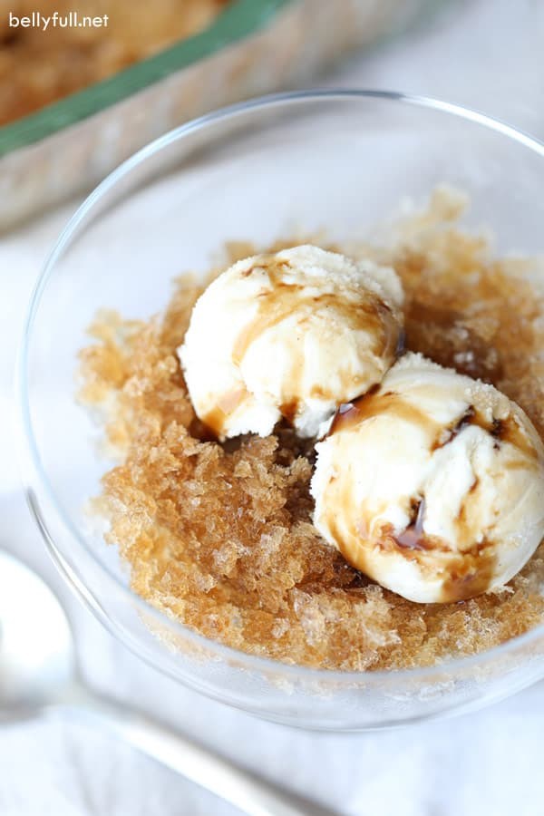 Root beer float granita