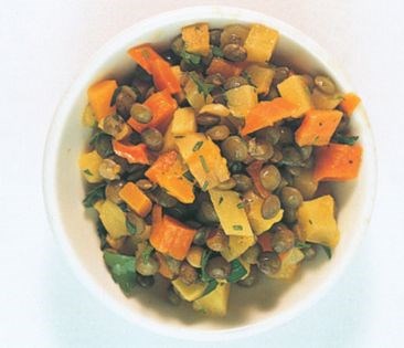 Root vegetable and lentil salsa