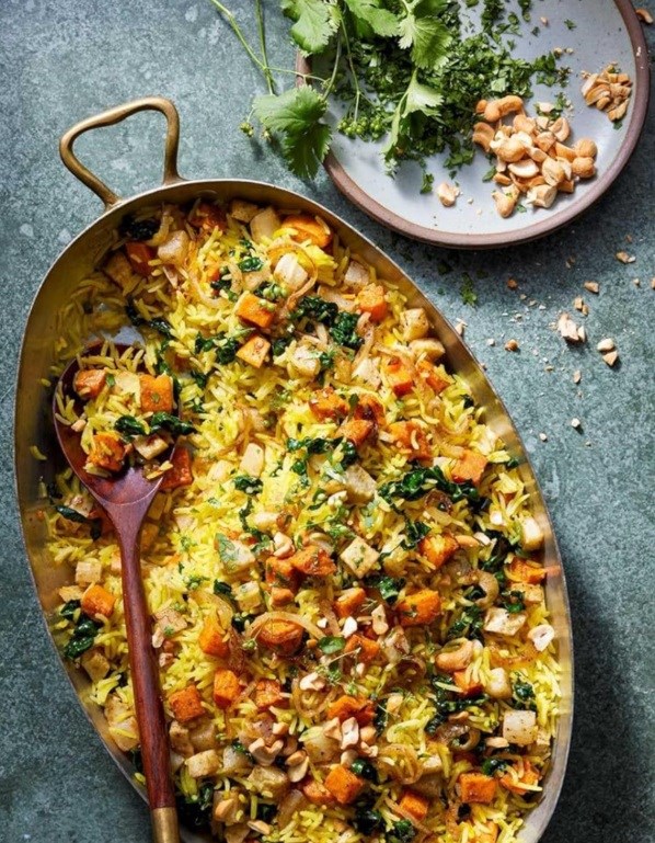 Root vegetable biryani