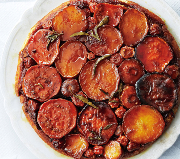 Root vegetable tarte Tatin
