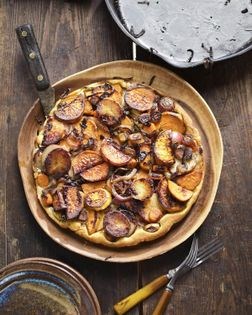 Root vegetable tarte Tatin