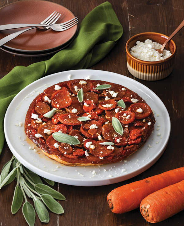 Root vegetable tarte Tatin [puff pastry crust]
