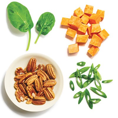 Roots, greens, and shoots quinoa combo
