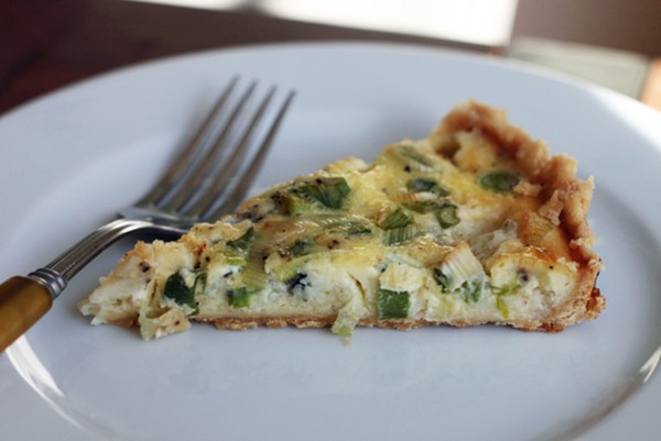 Roquefort cheese and green onion tart recipe | Eat Your Books