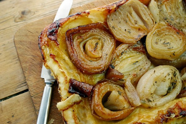 Rosanna pink onion tarte Tatin