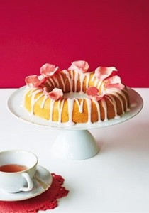 Rose and almond cake