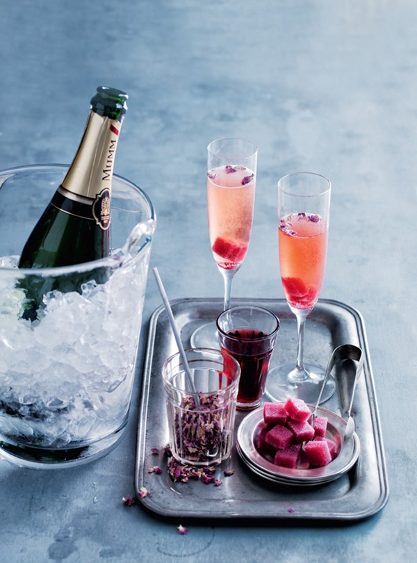 Rose and blackcurrant Champagne