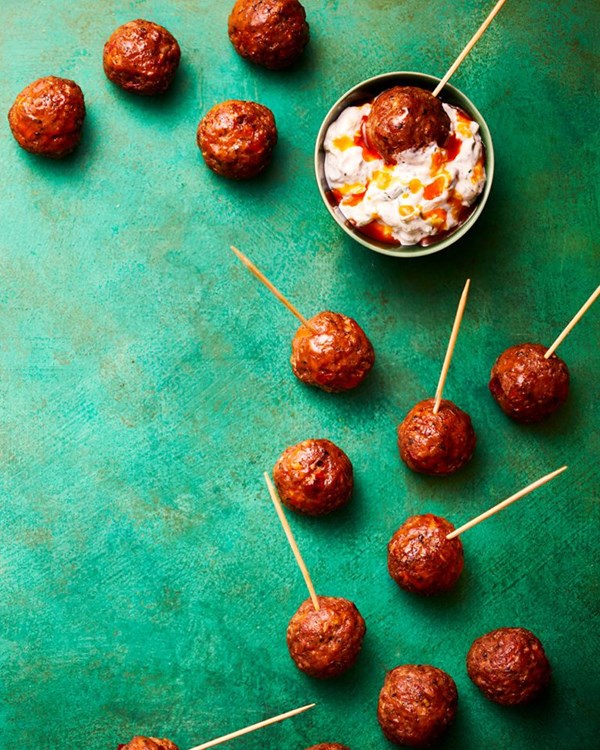 Rose harissa kofte bites