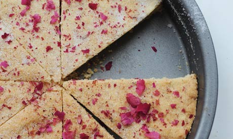 Rose petal shortbread