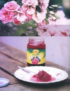 Rose petal tart