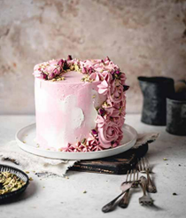 Rose pistachio cake