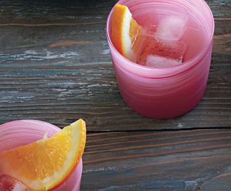 Rosé sangria with pineapple and guava
