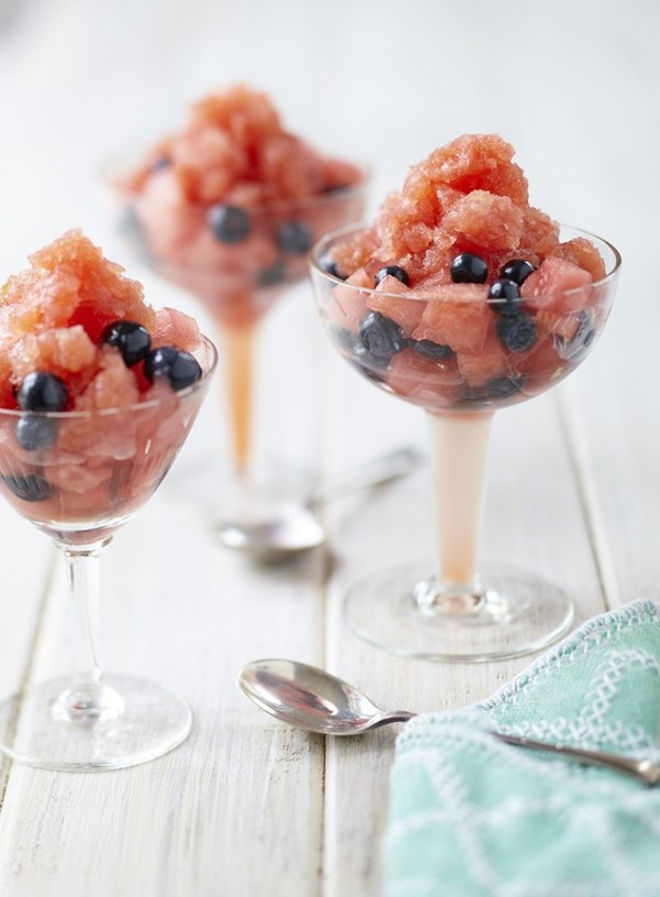 Rose Turkish Delight and watermelon granita