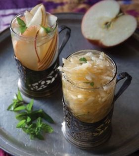 Rose water + apple shrub (Faludeh-ye sib-e Kermani)