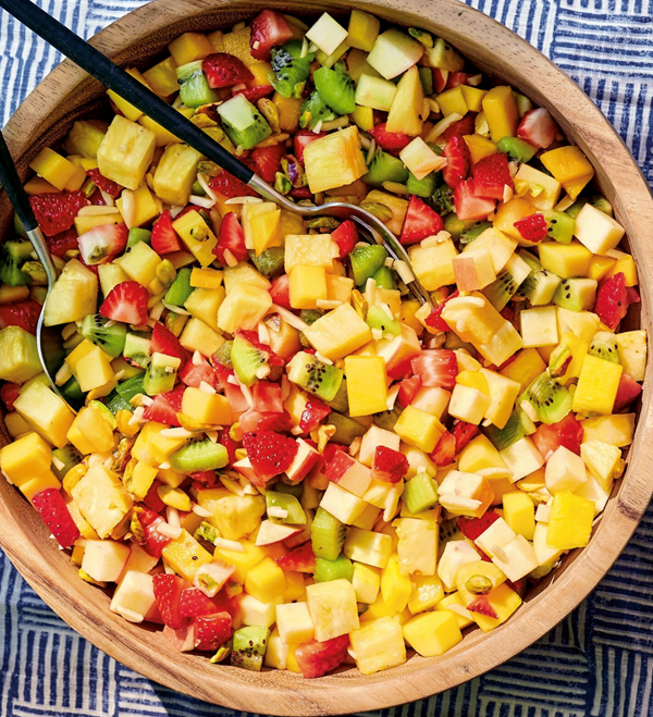 Rose water fruit salad