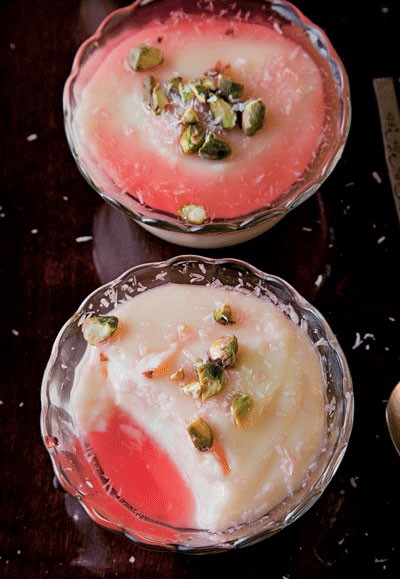 Rose water pudding (Malabi)
