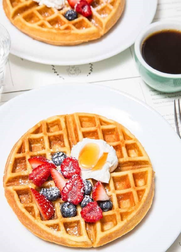 Rose water waffles