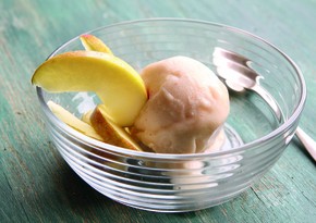 Rosehip and apple sorbet
