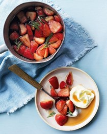 Rosemary & Marsala strawberries with lemon crème fraîche