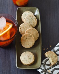 Rosemary, almond and Parmesan cocktail cookies