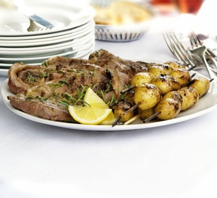 Rosemary and anchovy lamb steaks